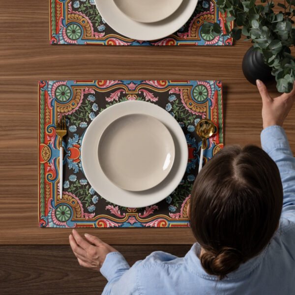 Mughal Maximalist Placemat Set – Floral Royalty Meets NYC Tables Mughal Maximalist Placemat Set – Floral Royalty Meets NYC Tables
